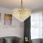 Candelabru LED cu cristale