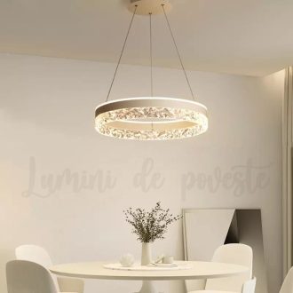 Candelabru LED 146W Minimalist 1 White Glam