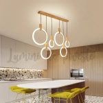 Candelabru led Wood Circle 1